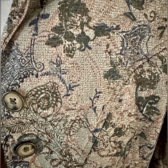 ❄️COLDWATER CREEK❄️ BROCADE FITTED SATIN LINED BLAZER JACKET NWT💦 - Picture 9 of 9